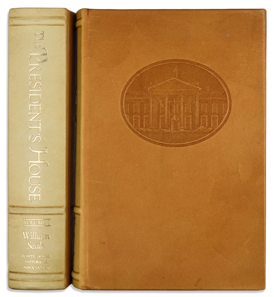 Bill Clinton Book Signed as President, Inscribed to Former President Gerald Ford -- Handsome Deluxe Limited Edition Leather Bound Set of ''The President's House''